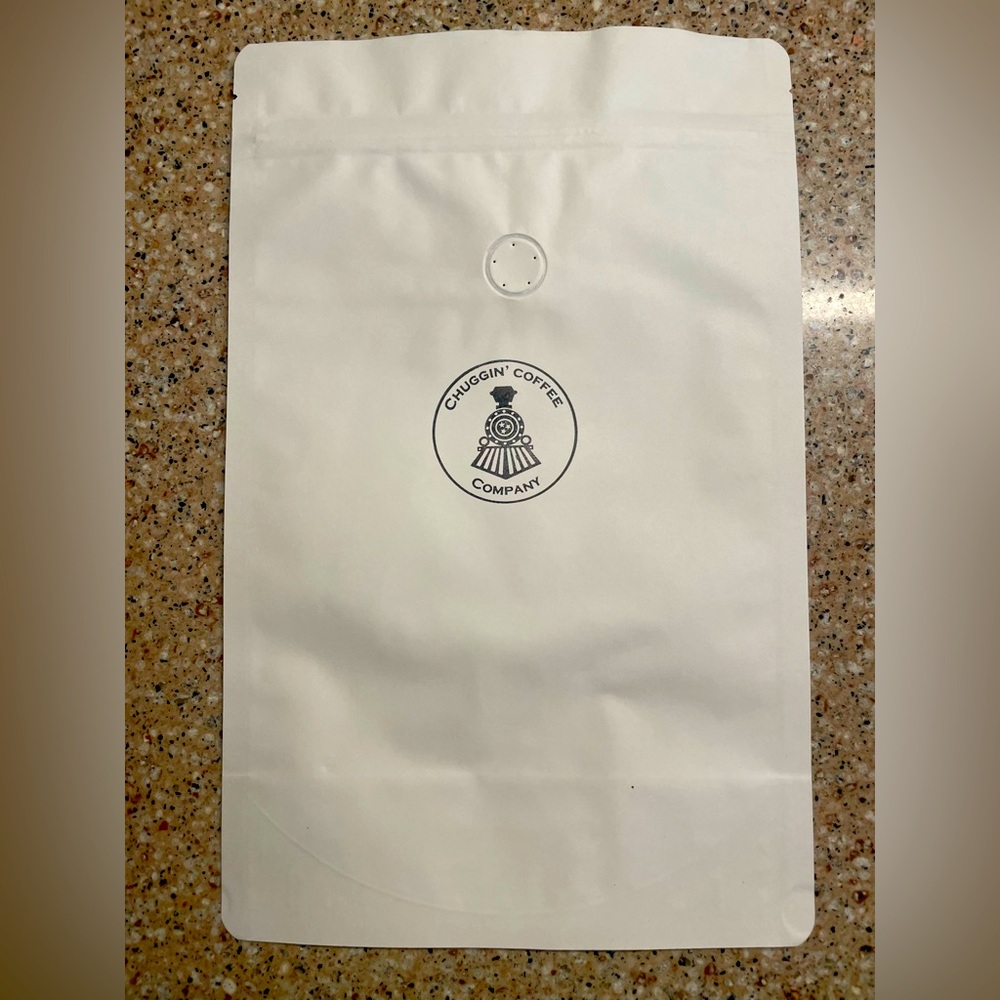 New coffee bag. Chuggin Coffee Co. brand.